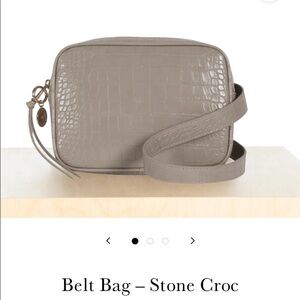 NWOT Ela Stone Croc Belt Bag